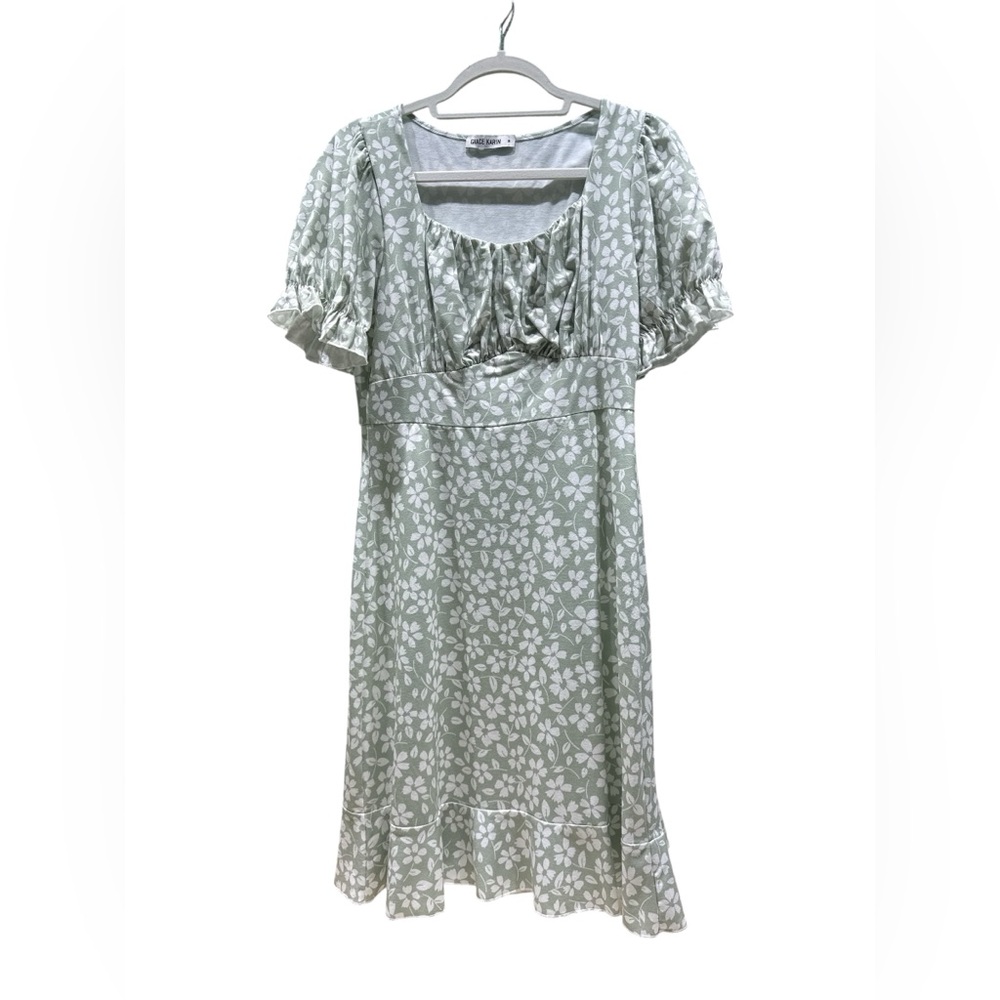 Grace Karin Mint Floral Dress